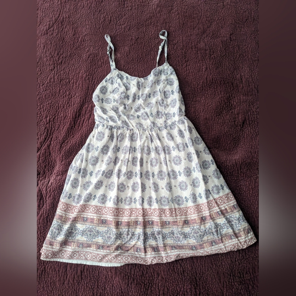 Garage patterned mini dress